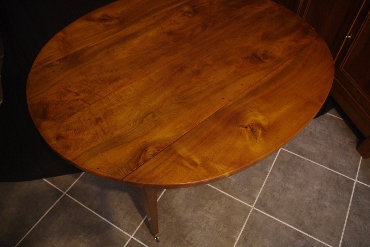 TABLE A VOLETS EN NOYER MASSIF-photo-1