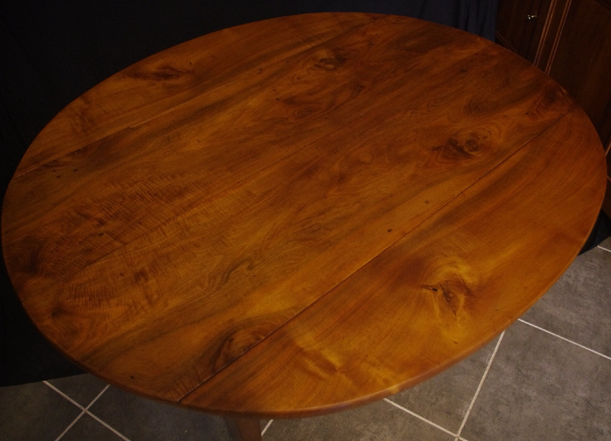 TABLE A VOLETS EN NOYER MASSIF-photo-2