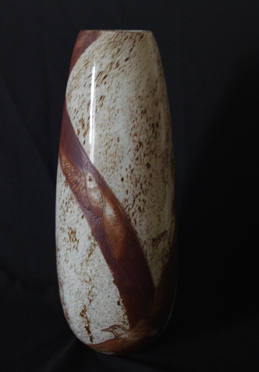 Vase ART-NOUVEAU signé Legras.(1839-1916)-photo-3