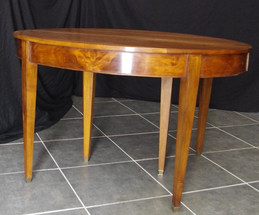 Table à ceinture(ou bandeau) en noyer massif.-photo-4