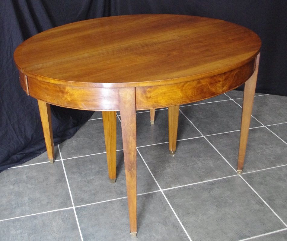Table à ceinture(ou bandeau) en noyer massif.-photo-6