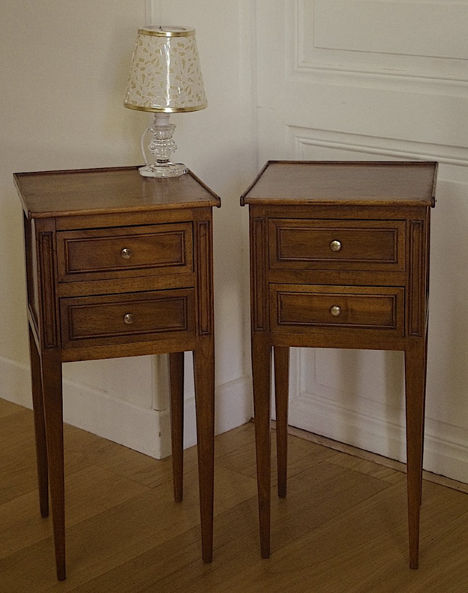 Pair Of Walnut Nightstands