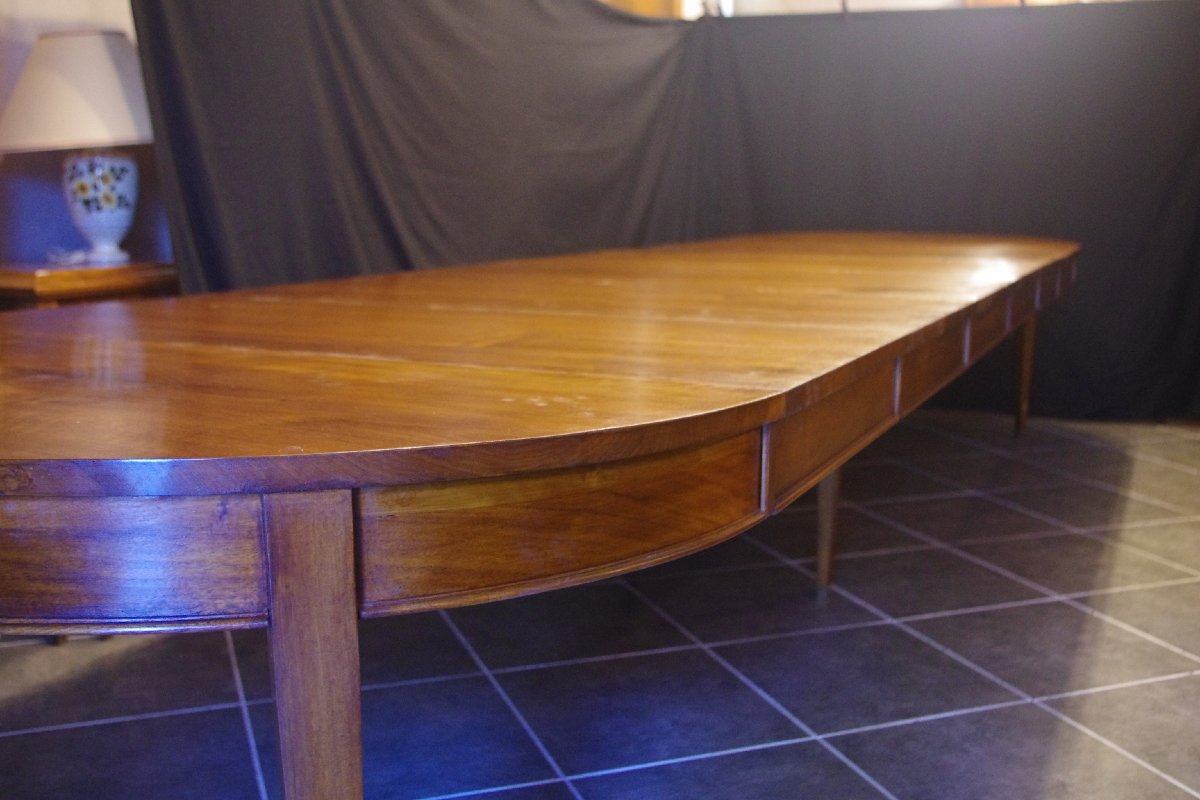 Table With A Solid Walnut Band (or Rim).-photo-4