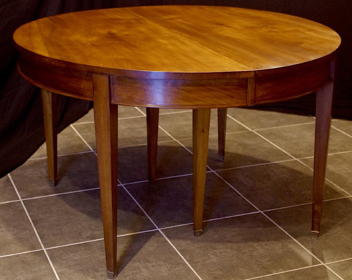 Table With A Solid Walnut Band (or Rim).