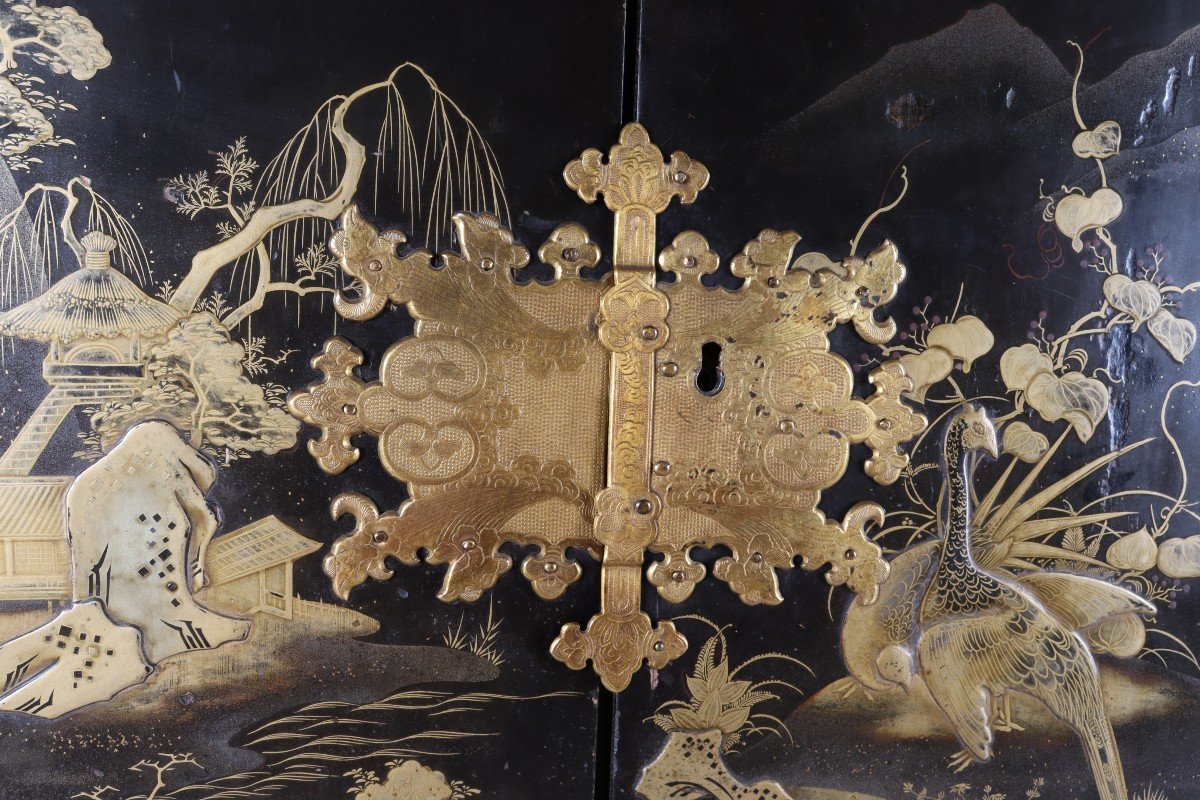 Cabinet De Voyage En Laque Du Japon-photo-3