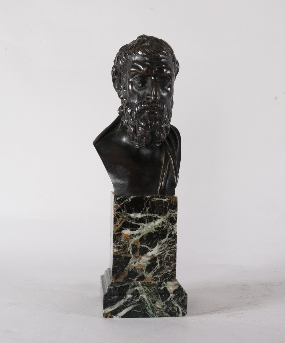 Buste En Bronze d'épicure