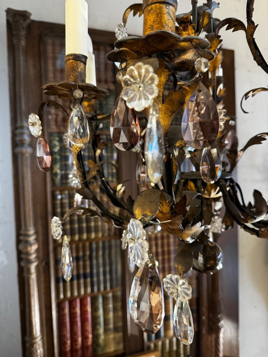 Chandelier, In Battered Iron-photo-2