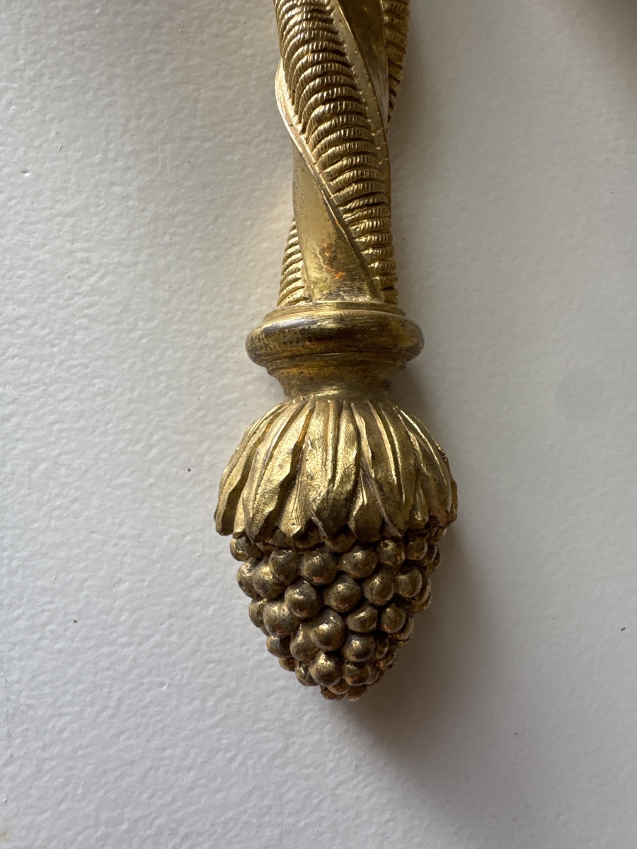 Paire d’Appliques en bronze dorée-photo-4