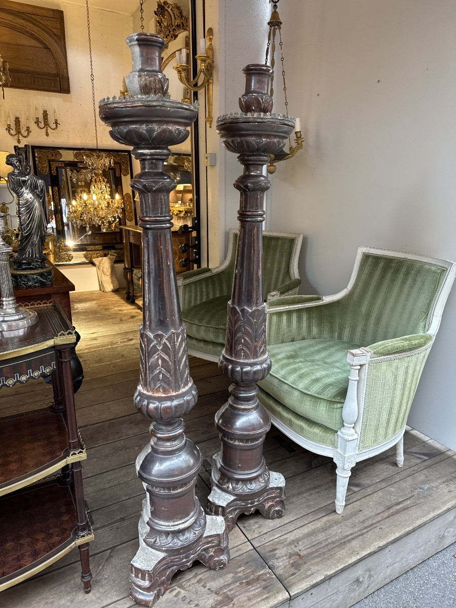 Large Pair Of Candlesticks