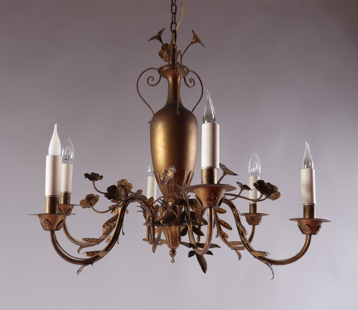 Golden Iron Chandelier