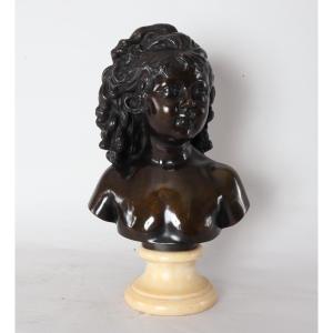 Bust Of Young Girls In Bronze
