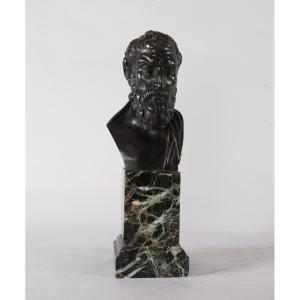 Bronze Bust Of Epicurus