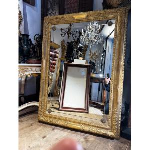 Grand Miroir En Bois Doré