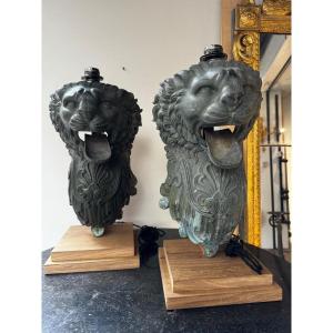 Paire De Lampes En Bronze