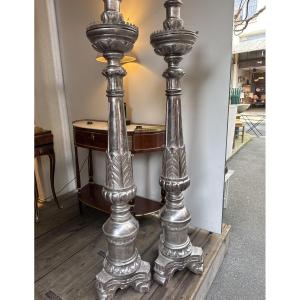 Large Pair Of Candlesticks