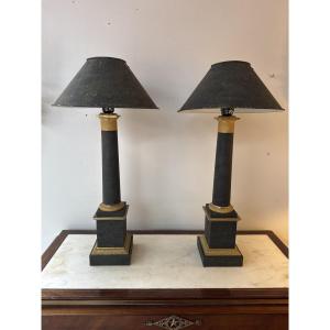 Pair Of Carcel Lamps