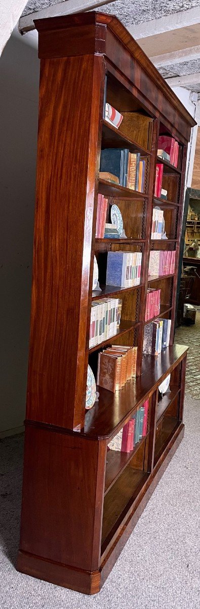 Large Open Bookcase In Mahogany From The 19th Century-photo-1