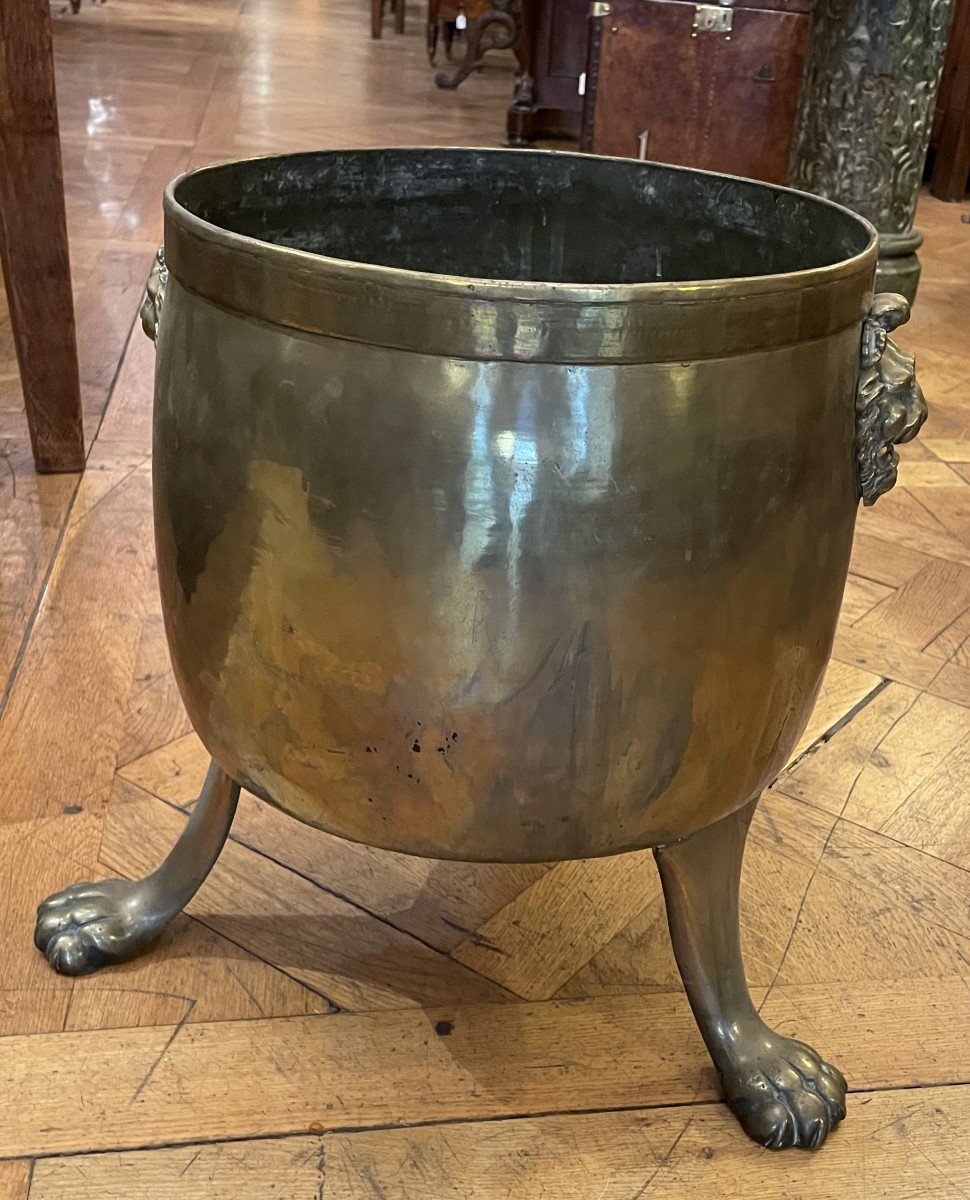 Brass Coal Bucket - 19th Century England-photo-3