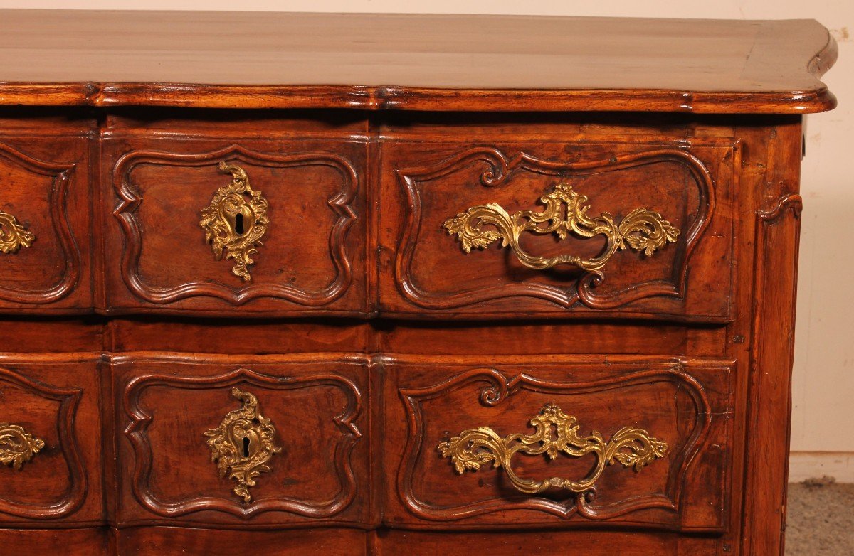 Crossbow Commode /  Chezt Of Drawers In Walnut 18 ° Century Louis XV-photo-2