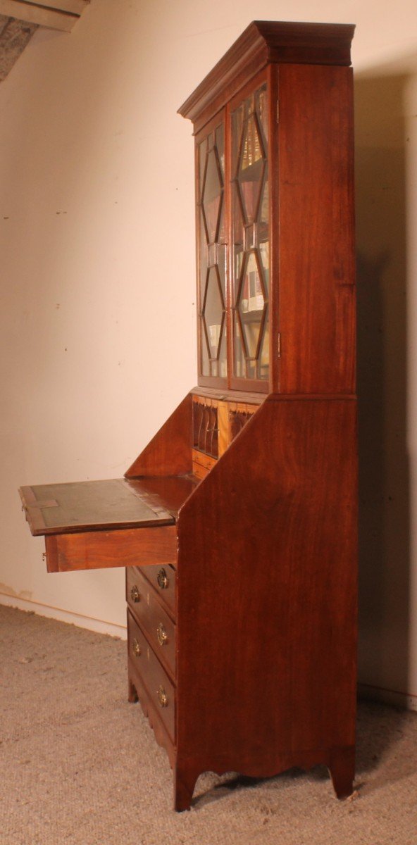  Secretary From The Beginning Of The 19th Century In Mahogany- England-photo-6