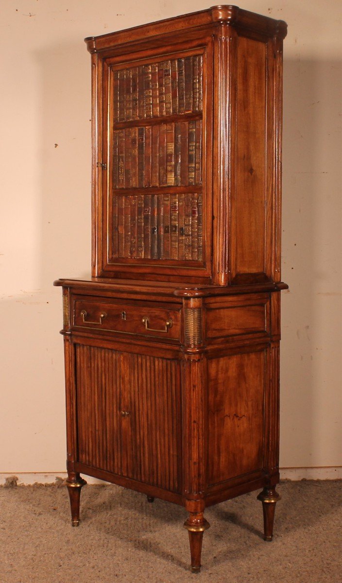 Louis XVI Library Cabinet - 18th Century-photo-4