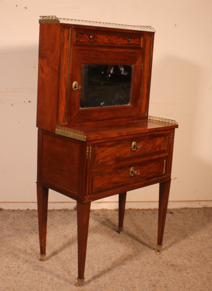 Louis XVI Secretary In Mahogany Called Bonheur Du Jour-photo-3