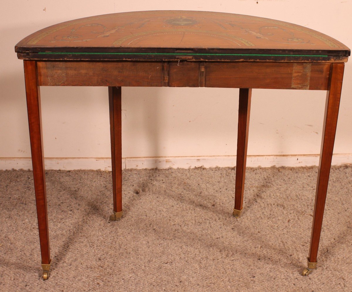 Console En Bois Satiné Et Polychrome - Irelande Circa 1790-photo-3