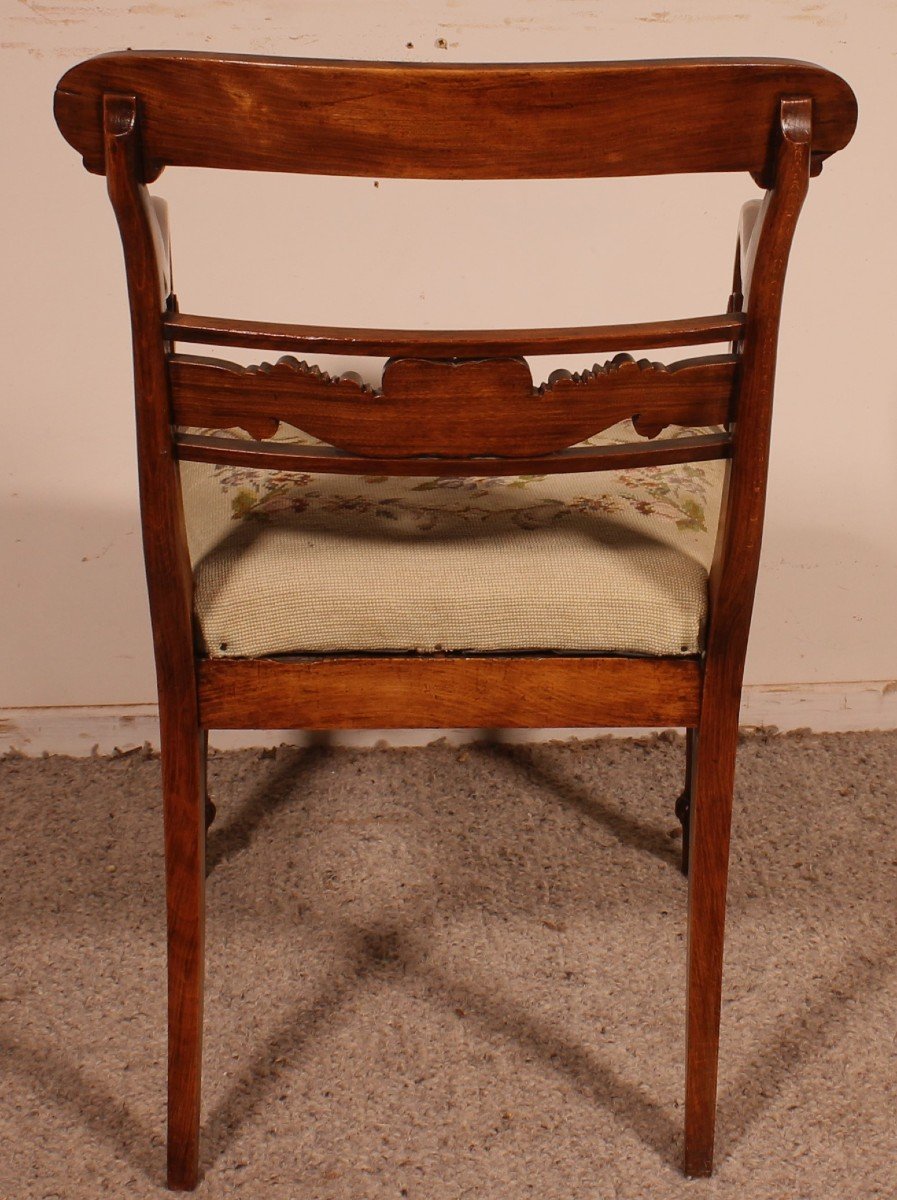 Fauteuil De Bureau En Palissandre époque Regency Circa 1810-photo-3