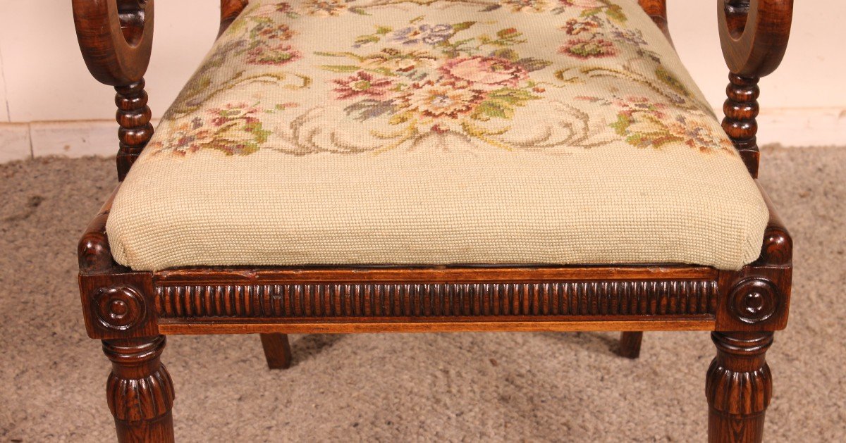 Armchair In Rosewood Regency Period Circa 1810-photo-7