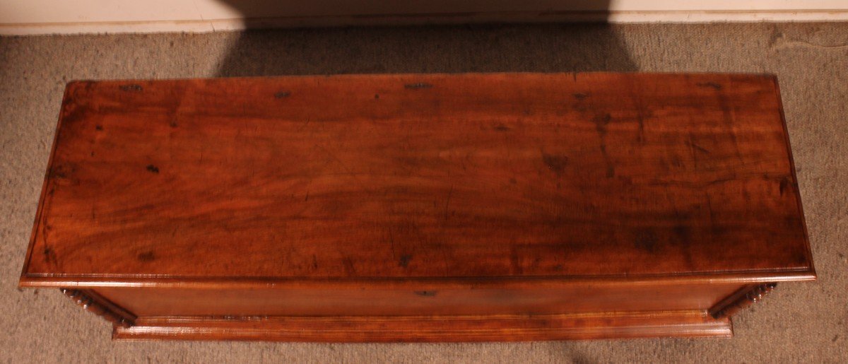 Italian Renaissance Walnut Chest -16 ° Century-photo-4