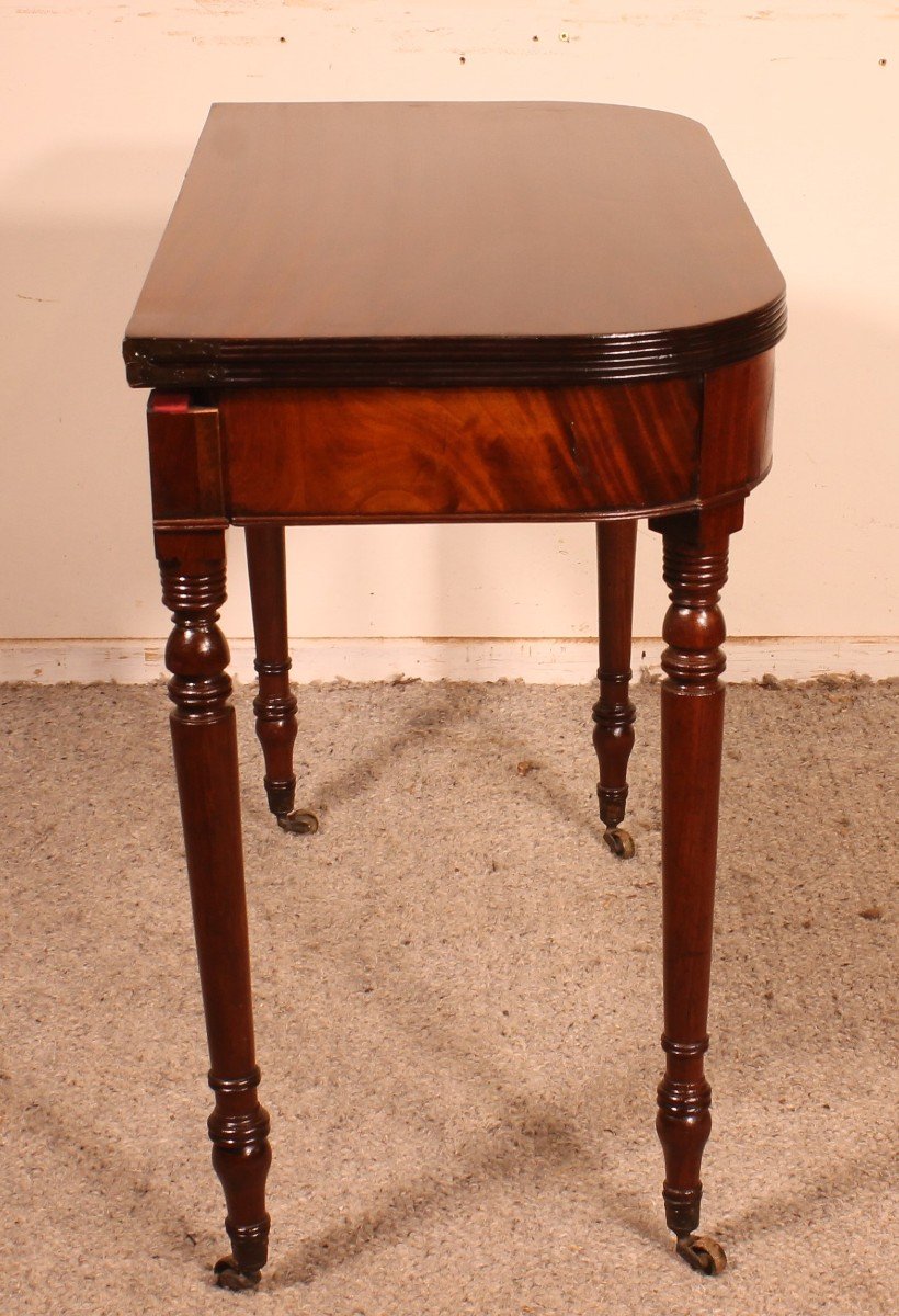 19th Century Console Or Game Table In Mahogany-photo-4