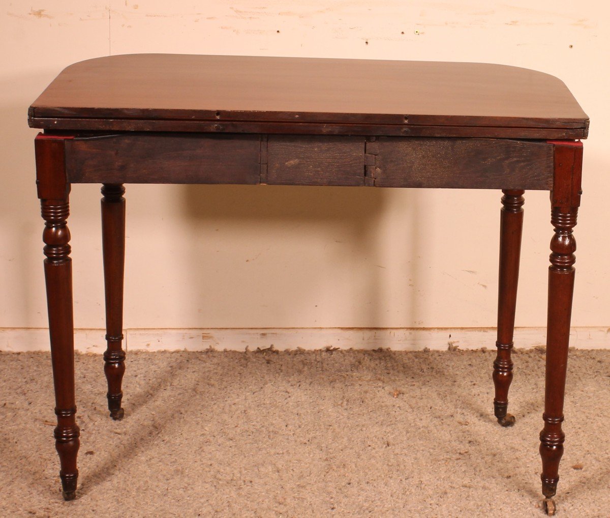 19th Century Console Or Game Table In Mahogany-photo-2