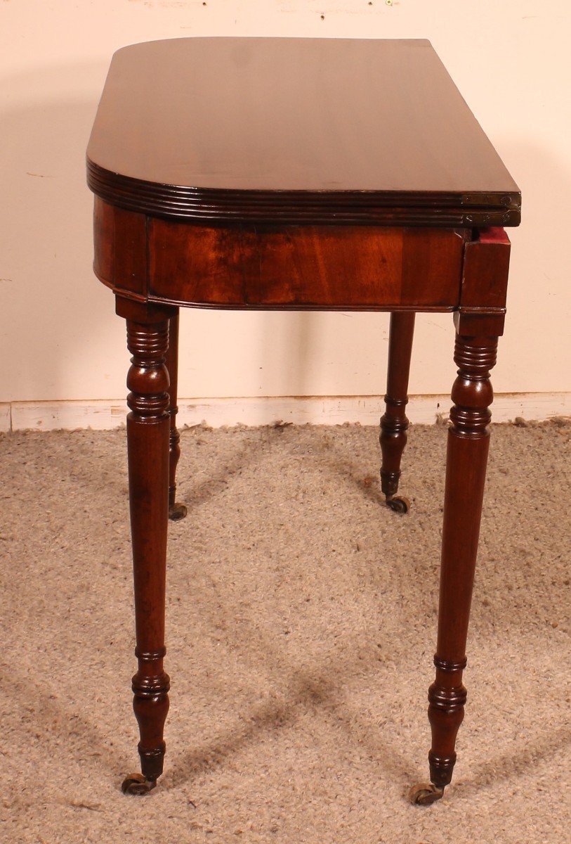 19th Century Console Or Game Table In Mahogany-photo-3