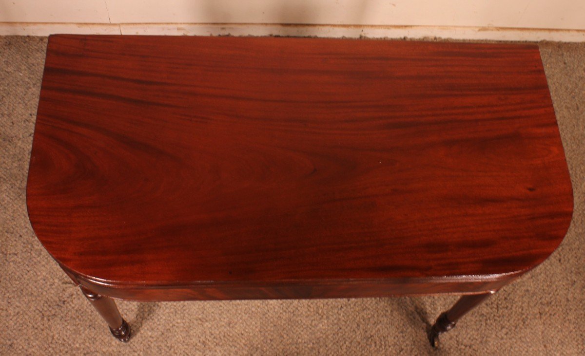 19th Century Console Or Game Table In Mahogany-photo-6