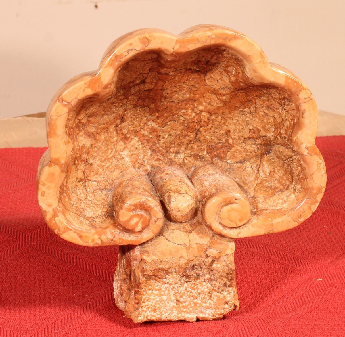 A French Font In Marble-19 ° Century-photo-2