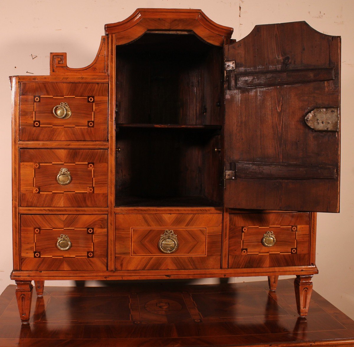 Italian Walnut Cabinet - 18th Century-photo-1