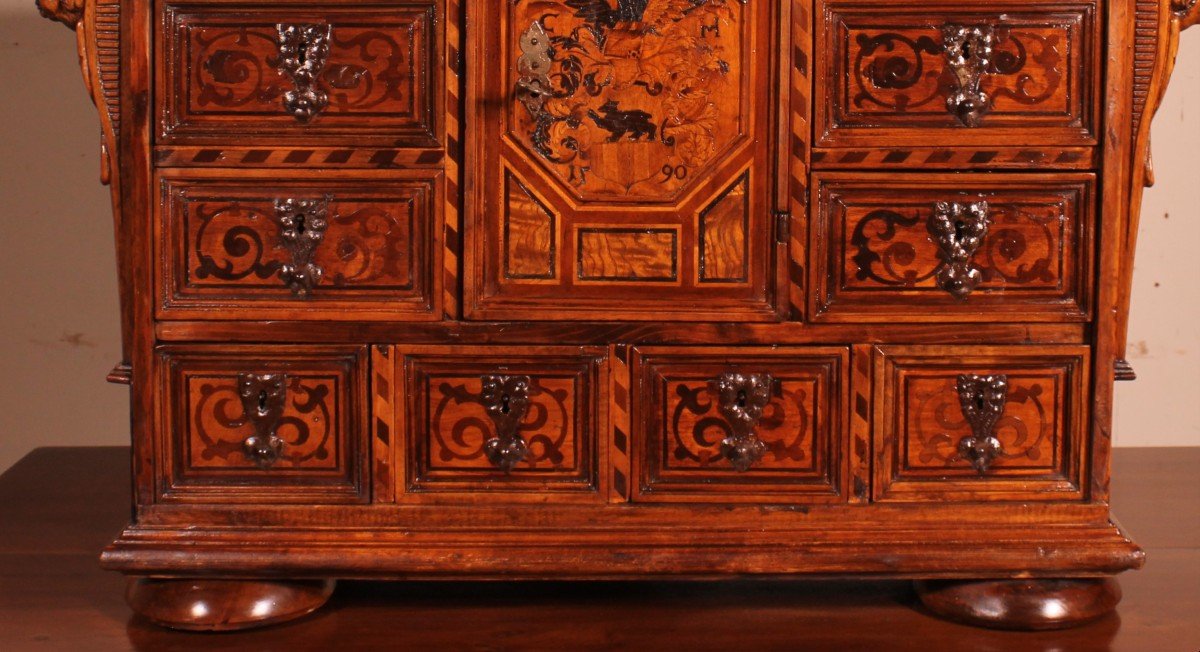 Black Forest Cabinet Dated 1590 With Its Base-photo-5