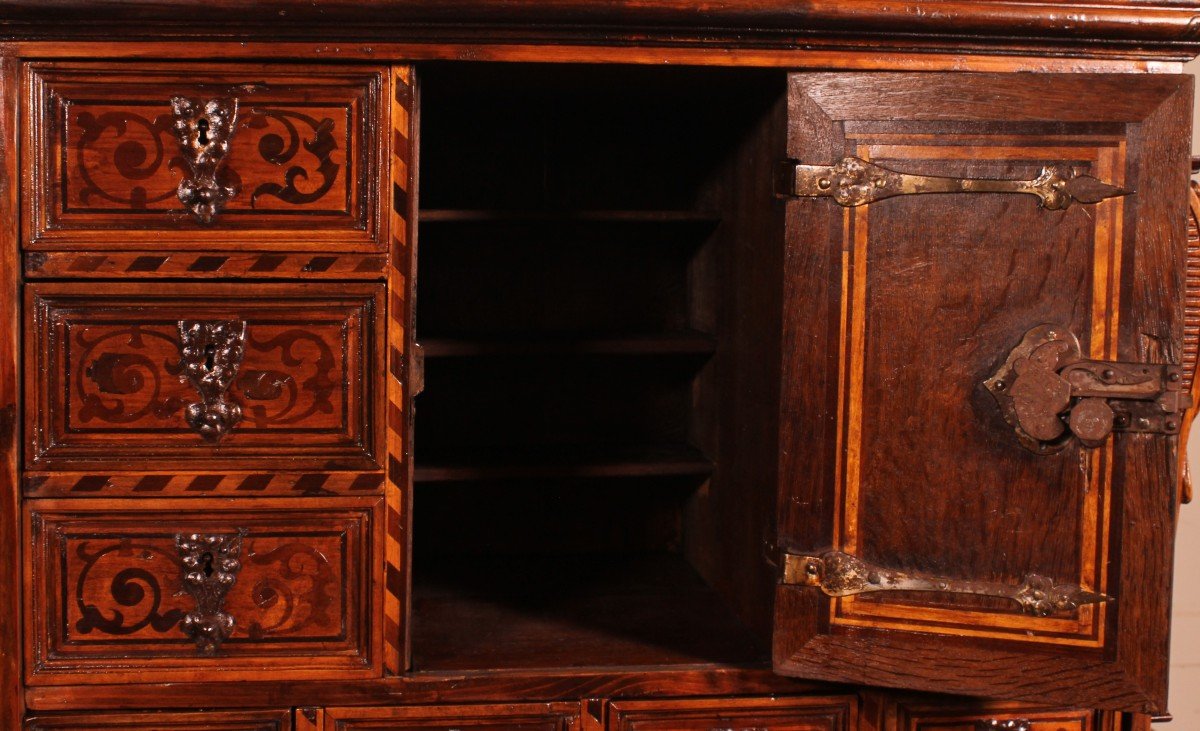 Black Forest Cabinet Dated 1590 With Its Base-photo-6