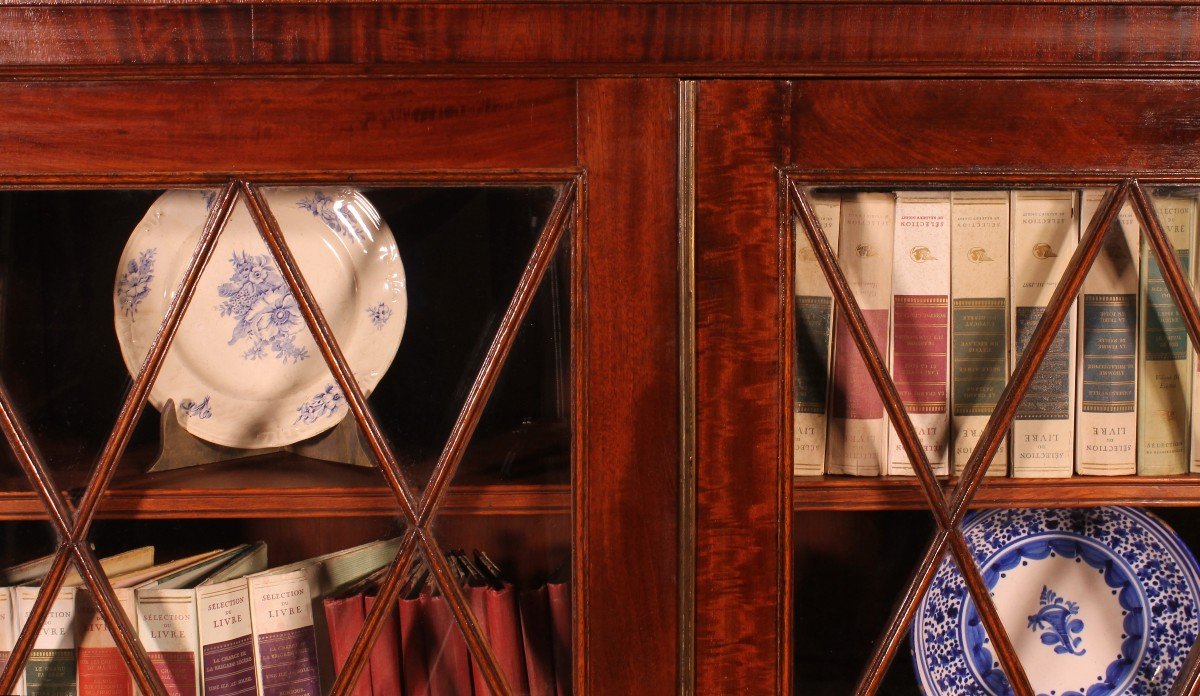 Mahogany Glazed Bookcase From The 19th Century - England-photo-2