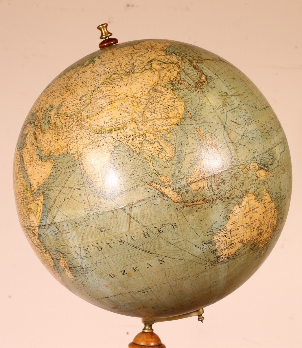 Globe Terrestre Erd Globus Du 19° Siècle-photo-2