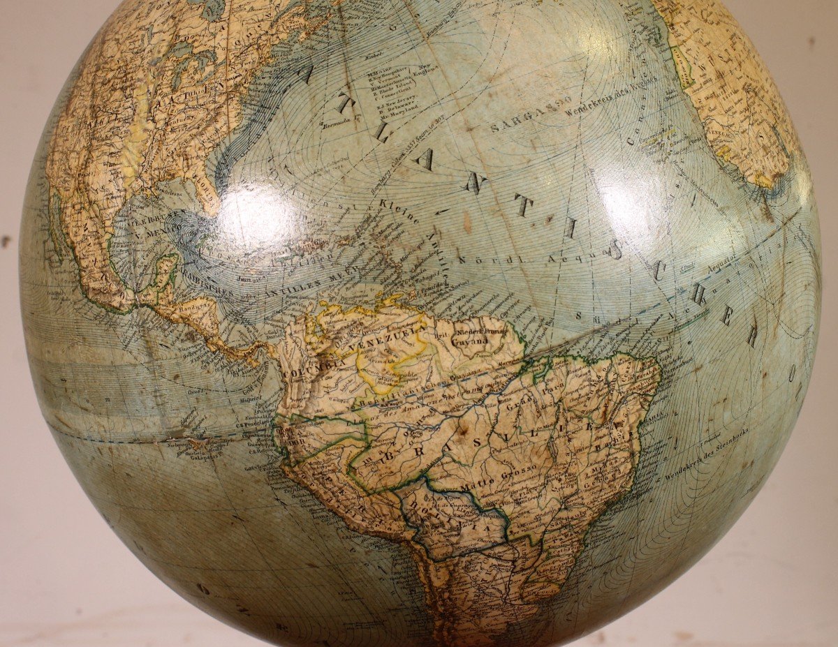 Globe Terrestre Erd Globus Du 19° Siècle-photo-5