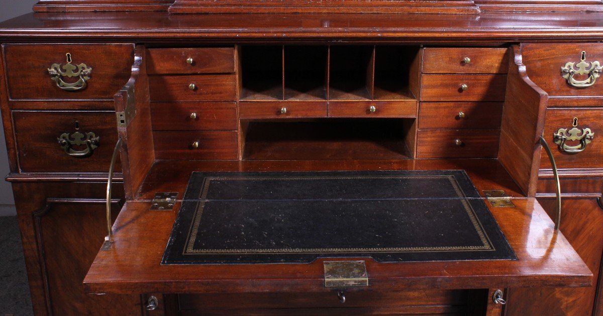 Mahogany Showcase Cabinet  Or Library From The 18th Century-photo-4