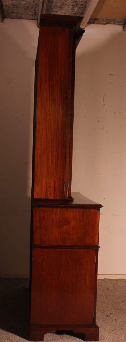 Mahogany Showcase Cabinet  Or Library From The 18th Century-photo-5