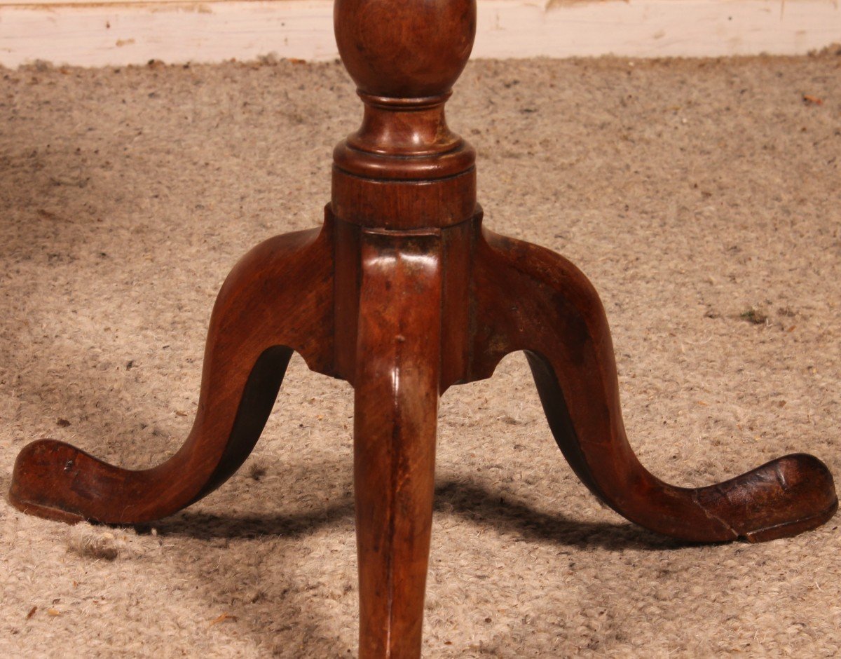 Small Mahogany Tripod Table - 19th Century-photo-1