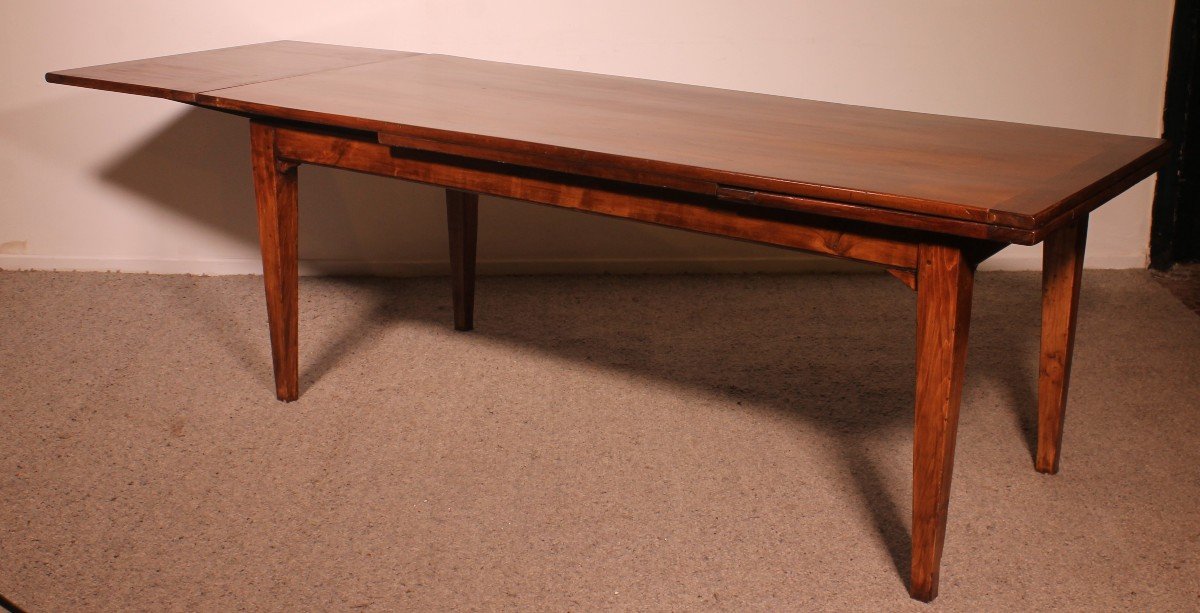 Extending Table In Cherrywood 19th Century-louis XVI Feet-photo-2