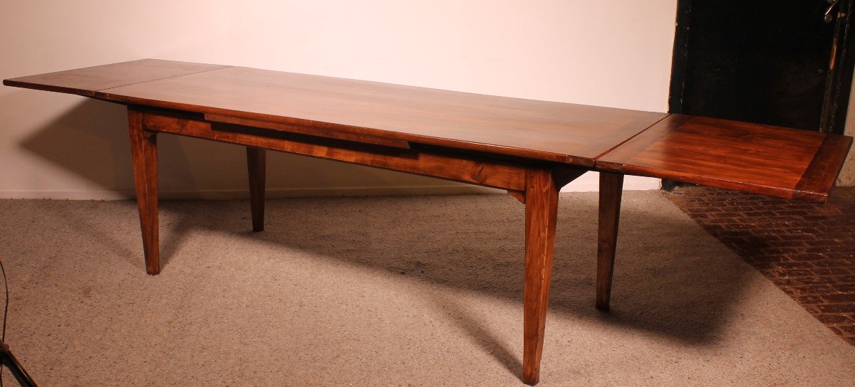 Extending Table In Cherrywood 19th Century-louis XVI Feet