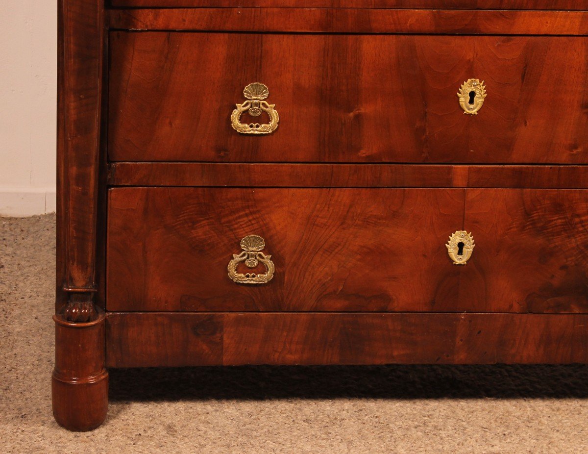  Early 19 Century French Chest Of Drawers In Walnut -photo-4