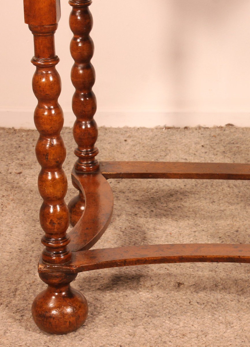 Small Writing Table/side Table In Walnut-17th Century-photo-3