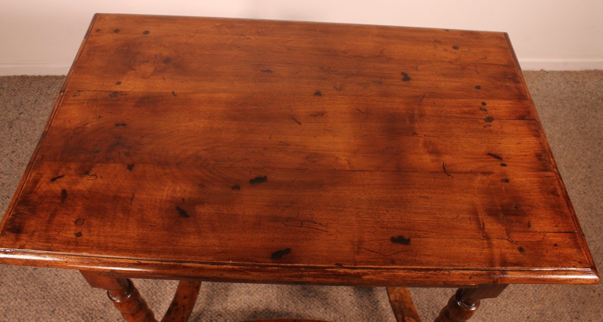Small Writing Table/side Table In Walnut-17th Century-photo-2