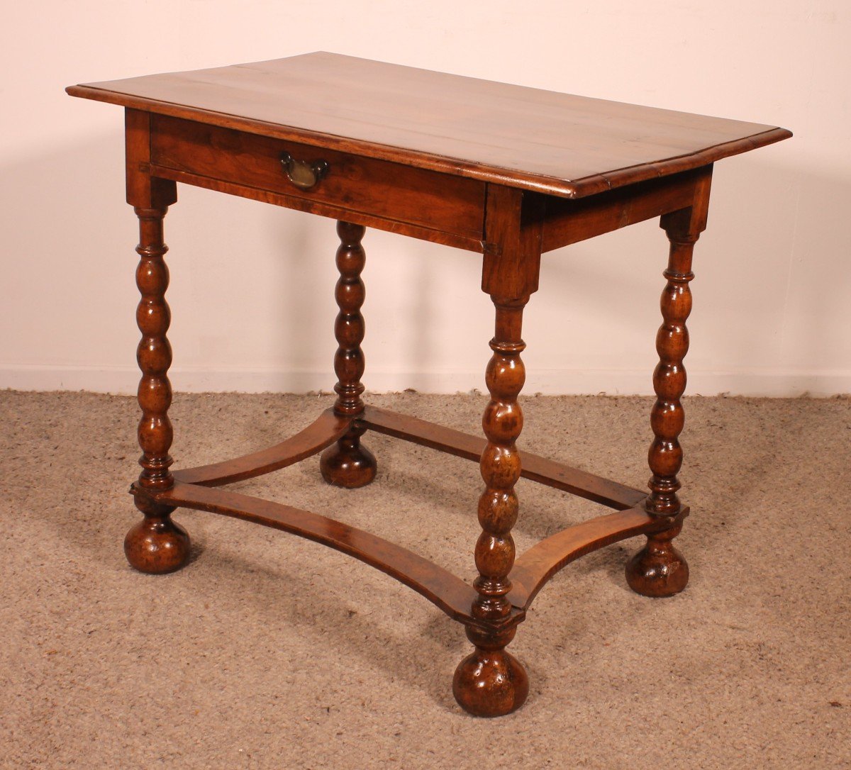 Small Writing Table/side Table In Walnut-17th Century-photo-3